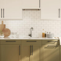 Maniglie per Mobili 5pz Nere 224mm in Acciaio Inox 155425