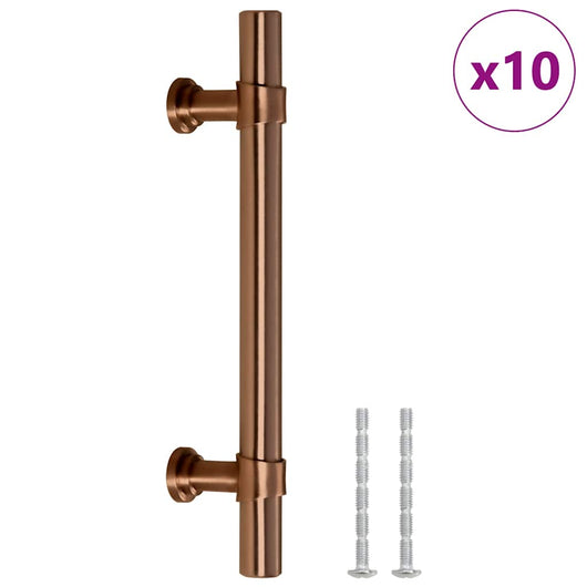 Maniglie per Mobili 10pz Bronzo 96mm in Acciaio Inox 155429