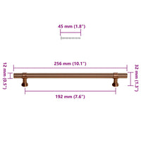 Maniglie per Mobili 5pz Bronzo 192mm in Acciaio Inox 155432