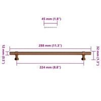 Maniglie per Mobili 5pz Bronzo 224mm in Acciaio Inox 155433