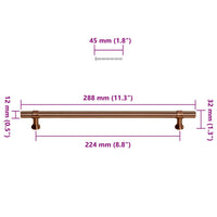 Maniglie per Mobili 5pz Bronzo 480mm in Acciaio Inox 155435