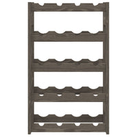 Portabottiglie per 20 Bottiglie Grigio Legno Massello di Pinocod mxl 83898