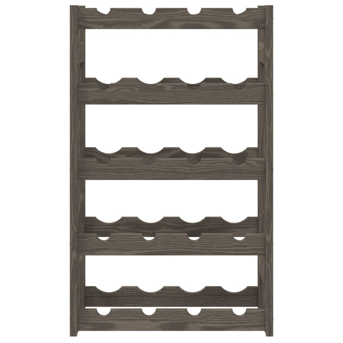 Portabottiglie per 20 Bottiglie Grigio Legno Massello di Pinocod mxl 83898