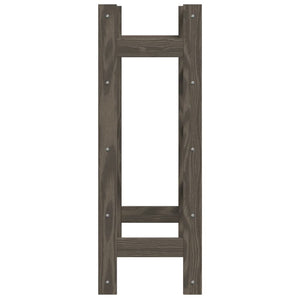 Portabottiglie per 20 Bottiglie Grigio Legno Massello di Pino 373379