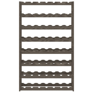Portabottiglie per 56 Bottiglie Grigio Legno Massello di Pino 373382