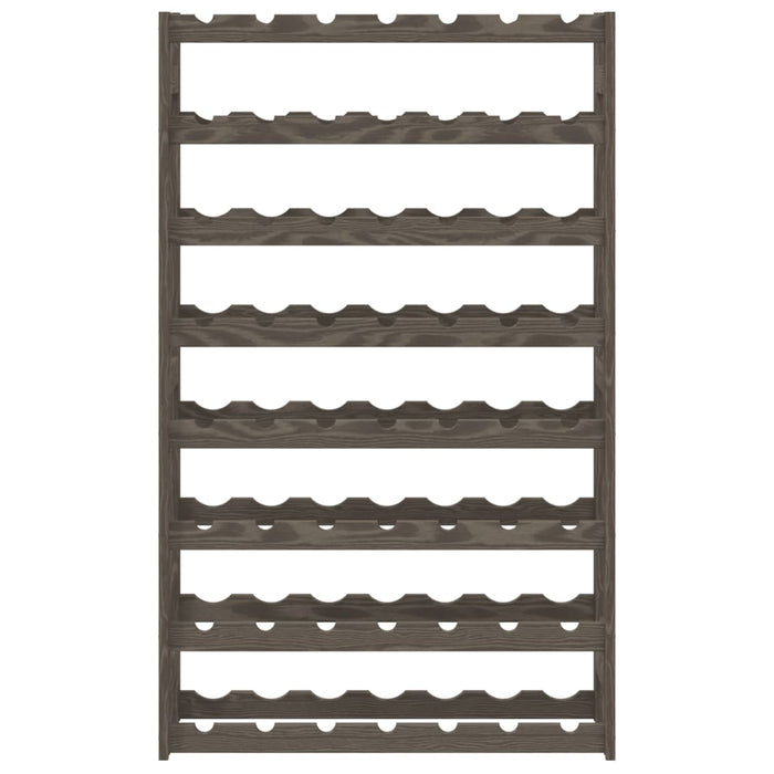 Portabottiglie per 56 Bottiglie Grigio Legno Massello di Pino 373382