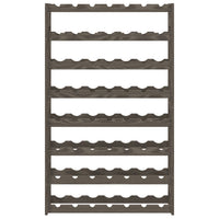 Portabottiglie per 56 Bottiglie Grigio Legno Massello di Pino