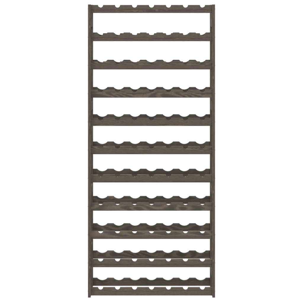 Portabottiglie per 77 Bottiglie Grigio Legno Massello di Pinocod mxl 131850