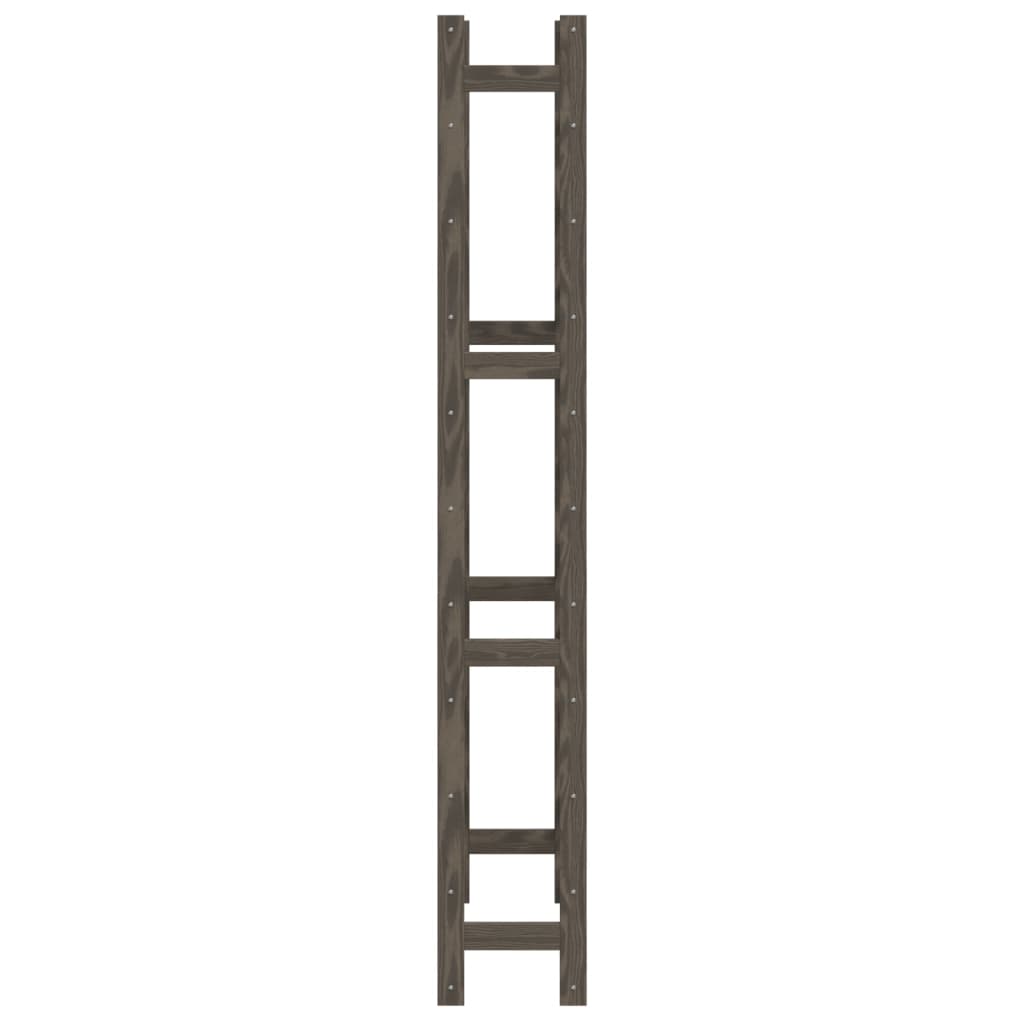 Portabottiglie per 77 Bottiglie Grigio Legno Massello di Pino 373383