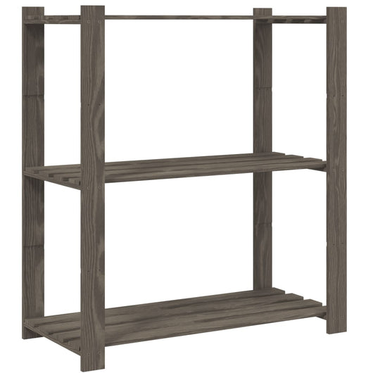 Scaffale a 3 Livelli Grigio 80x38x90 cm in Legno di Pinocod mxl 107864