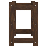 Portabottiglie per 12 Bottiglie Marrone Legno Massello di Pino 373388