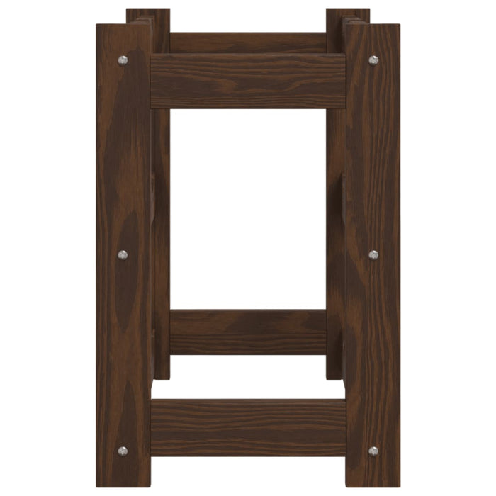 Portabottiglie per 12 Bottiglie Marrone Legno Massello di Pino 373388