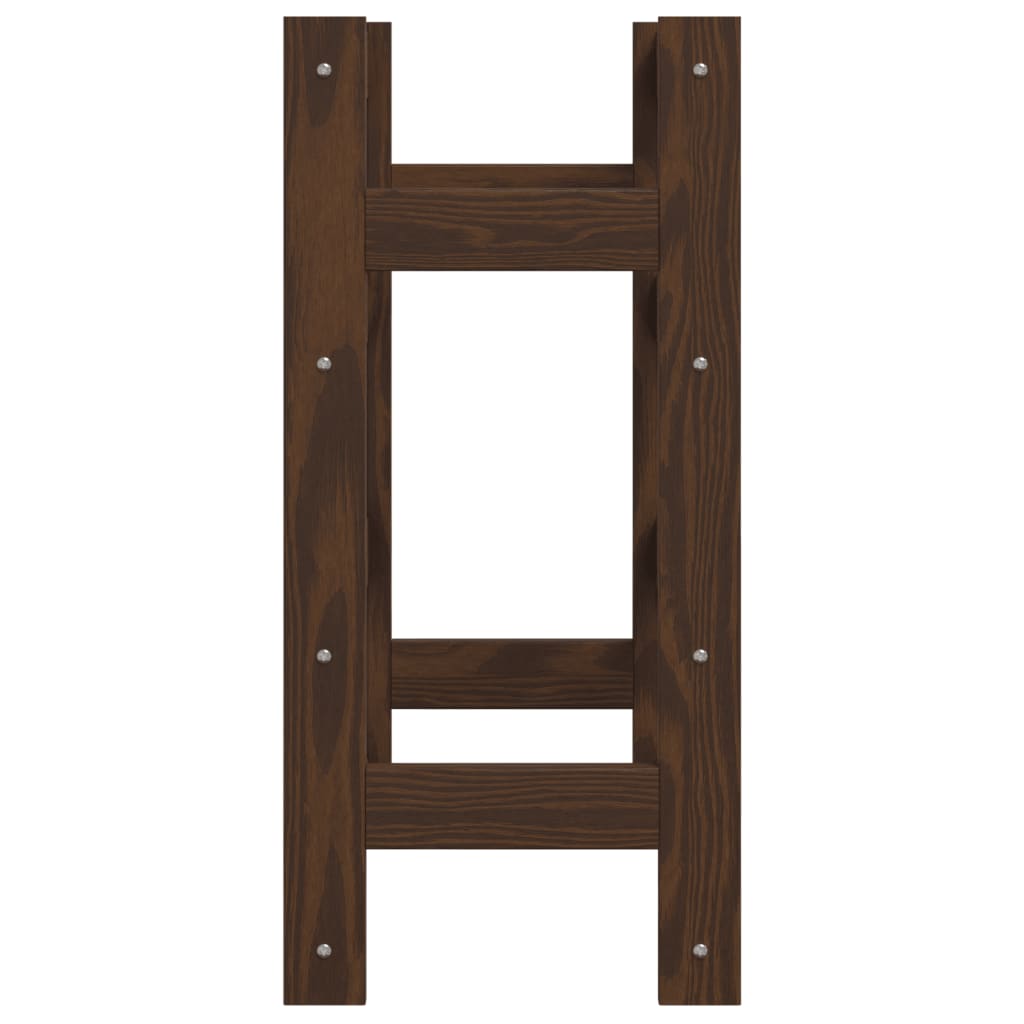 Portabottiglie per 16 Bottiglie Marrone Legno Massello di Pino 373389