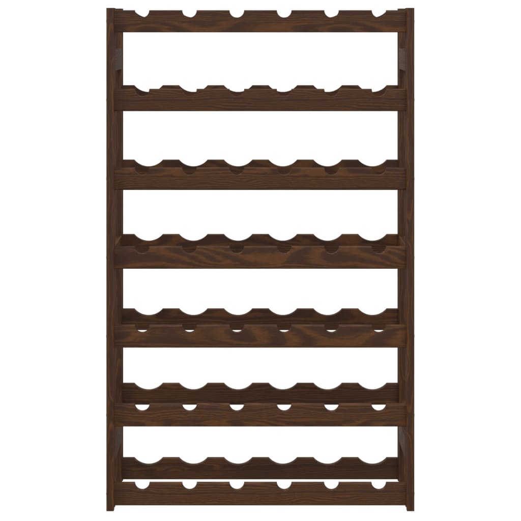 Portabottiglie per 42 Bottiglie Marrone Legno Massello di Pino 373392