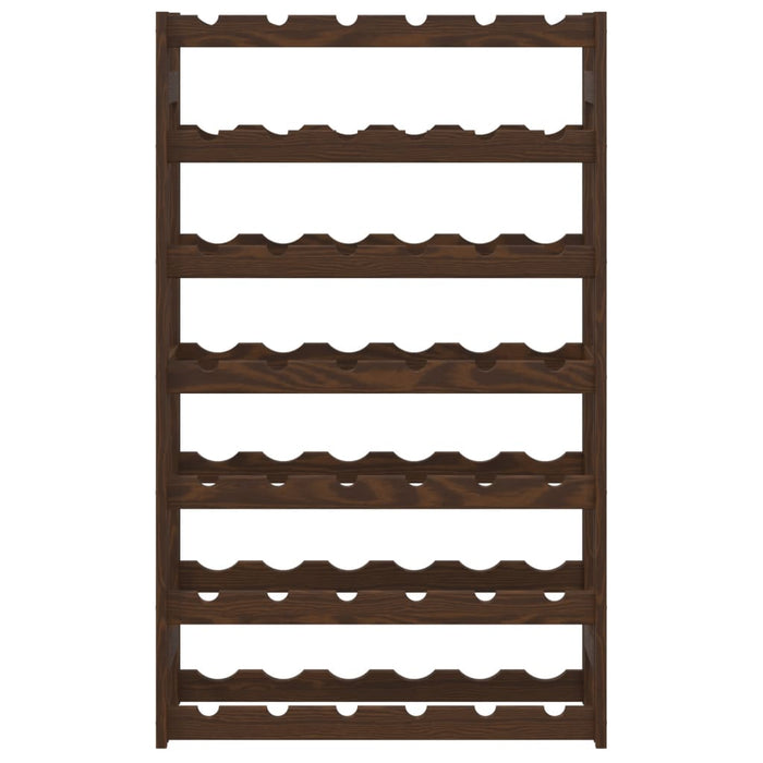 Portabottiglie per 42 Bottiglie Marrone Legno Massello di Pino 373392