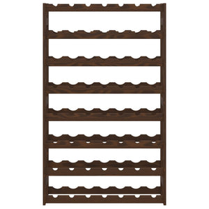 Portabottiglie per 56 Bottiglie Marrone Legno Massello di Pino 373393