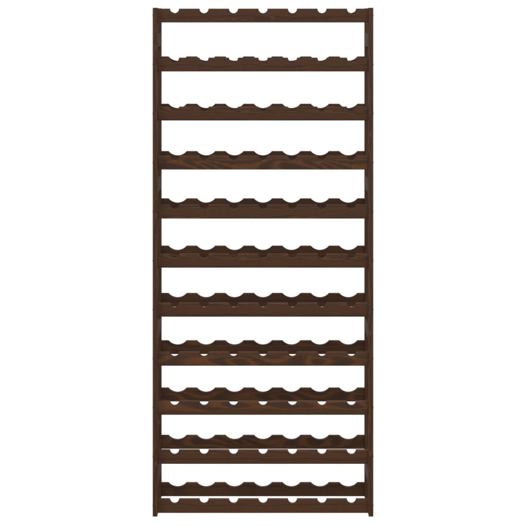 Portabottiglie per 77 Bottiglie Marrone Legno Massello di Pino 373394