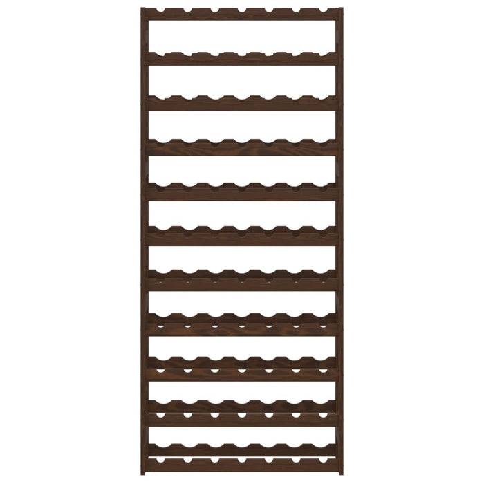 Portabottiglie per 77 Bottiglie Marrone Legno Massello di Pino