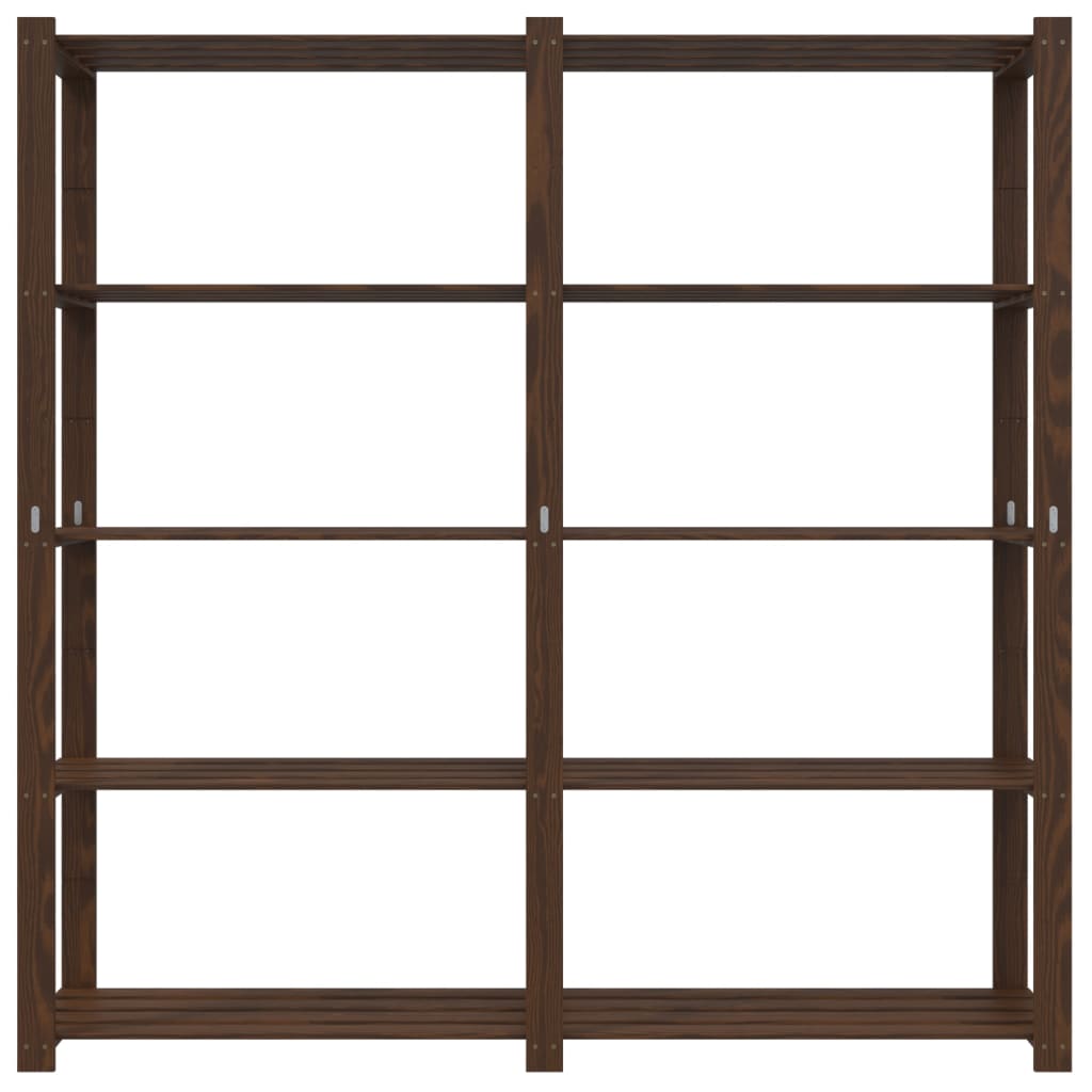 Scaffale a 5 Livelli Marrone 170x38x170 cm in Legno di Pinocod mxl 131852