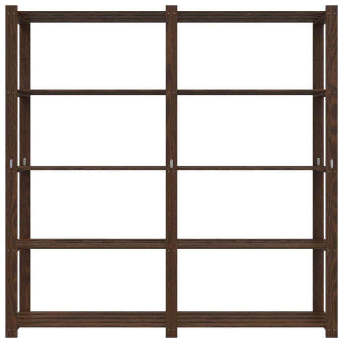Scaffale a 5 Livelli Marrone 170x38x170 cm in Legno di Pinocod mxl 131852