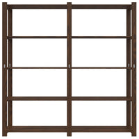 Scaffale a 5 Livelli Marrone 170x38x170 cm in Legno di Pino 373395