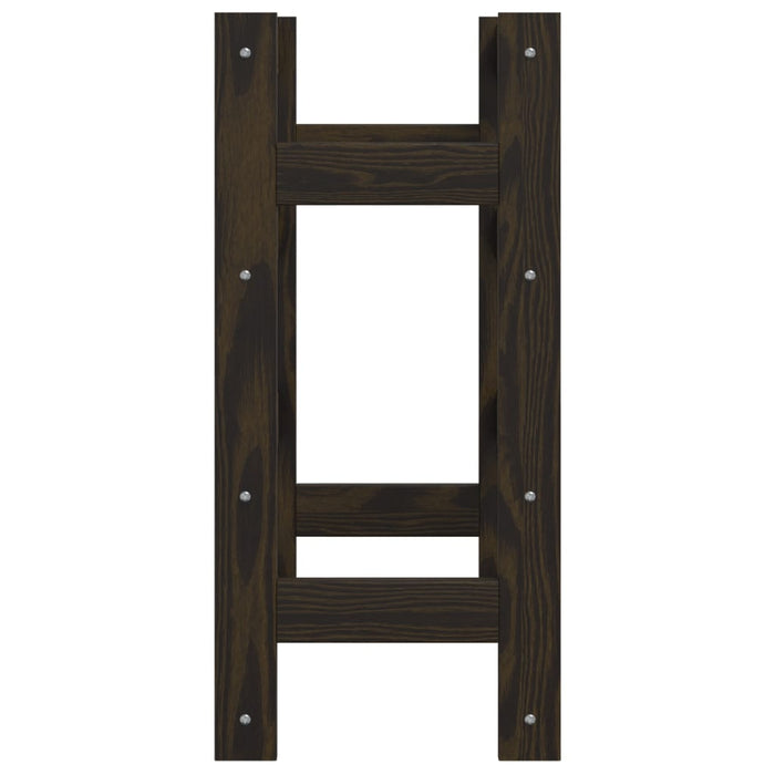 Portabottiglie per 16 Bottiglie Nero Legno Massello di Pino 373400