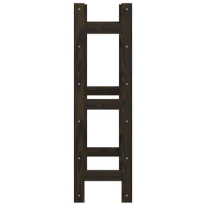 Portabottiglie per 30 Bottiglie Nero Legno Massello di Pino 373402