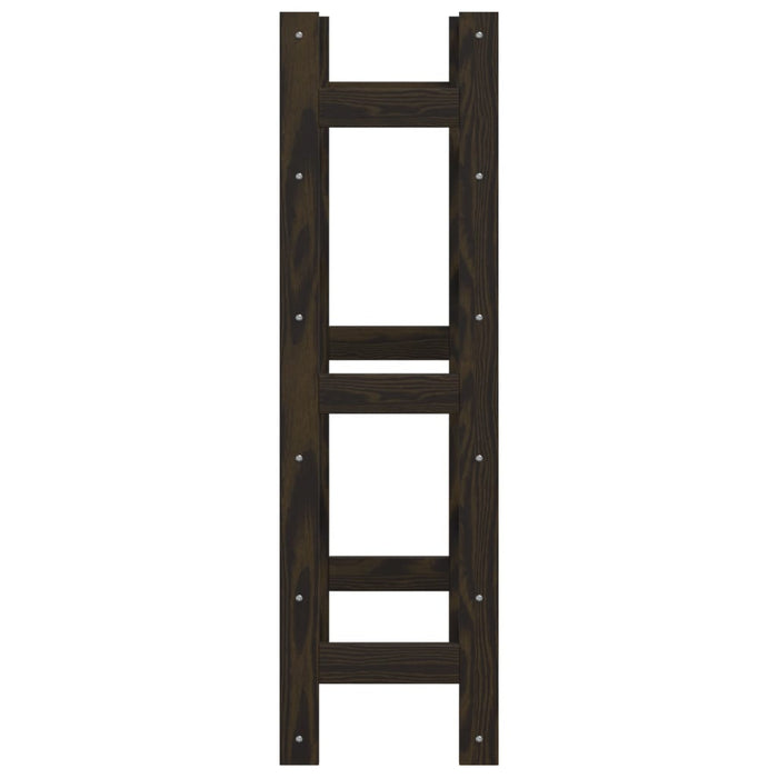 Portabottiglie per 30 Bottiglie Nero Legno Massello di Pino 373402