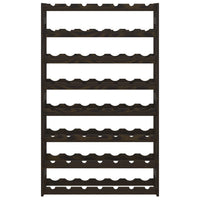 Portabottiglie per 56 Bottiglie Nero Legno Massello di Pino 373404