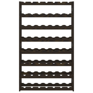 Portabottiglie per 56 Bottiglie Nero Legno Massello di Pino 373404