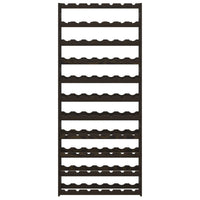 Portabottiglie per 77 Bottiglie Nero Legno Massello di Pinocod mxl 131854