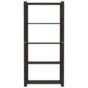 Scaffale a 5 Livelli Nero 80x38x170 cm in Legno di Pino 373407