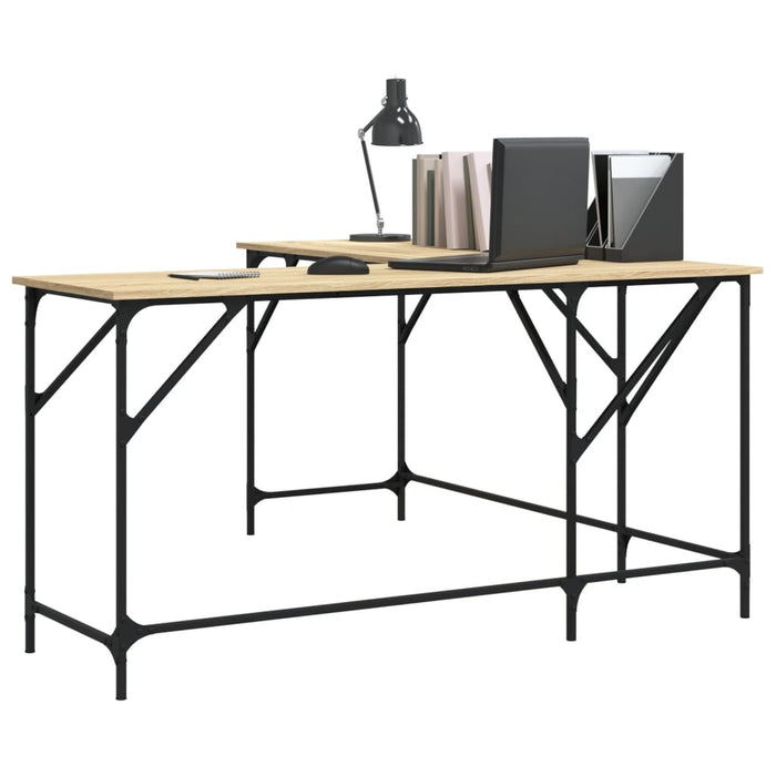 vidaXL Scrivania Rovere Sonoma 149x149x75 cm in Legno Multistrato