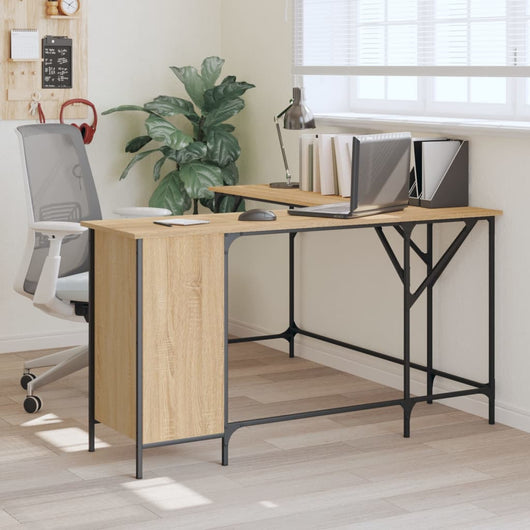 Scrivania Rovere Sonoma 141x141x75 cm in Legno Multistrato 837598