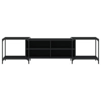 Mobile Porta TV Nero 203x37x50 cm in Legno Multistrato 837607