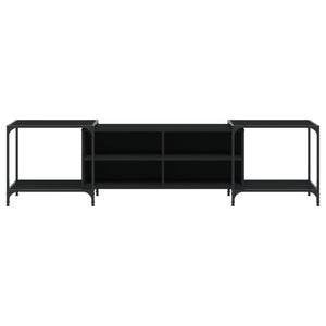 Mobile Porta TV Nero 203x37x50 cm in Legno Multistrato 837607