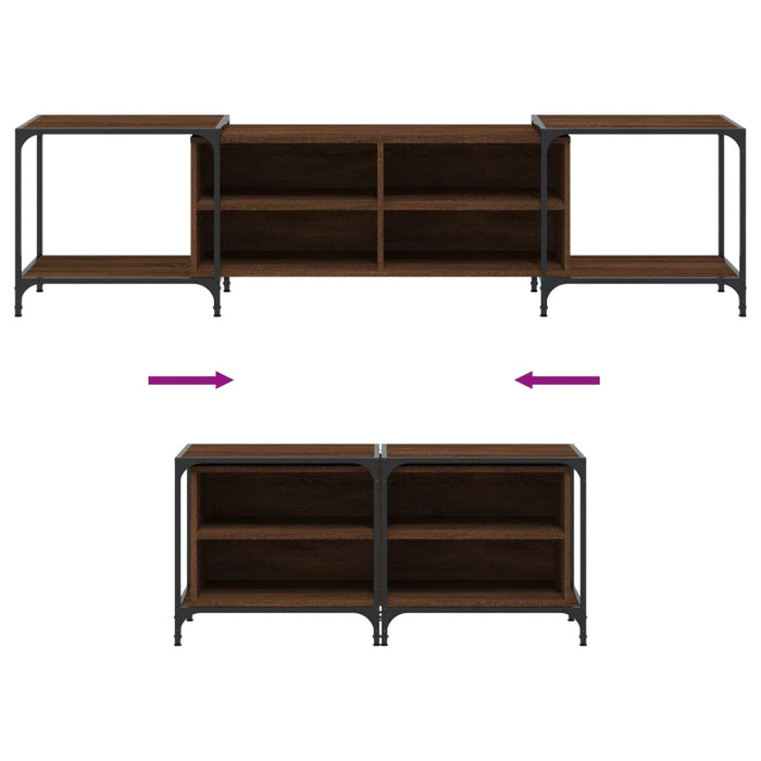 Mobile TV Rovere Marrone 203x37x50 cm in Legno Multistrato 837611