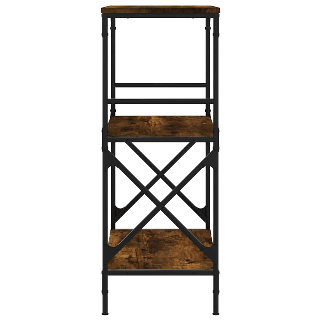 Libreria 3 Ripiani Rovere Fumo 59x35x90,5 cm Legno Multistrato 837614