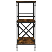 Libreria 3 Ripiani Rovere Fumo 59x35x90,5 cm Legno Multistrato 837614