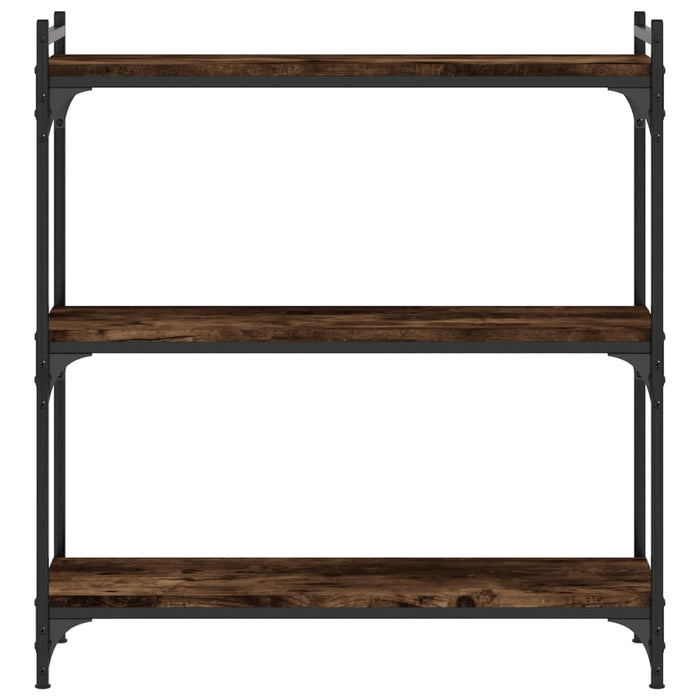 Libreria a 3 Ripiani Rovere Fumo 80x30x86 cm Legno Multistrato 837669