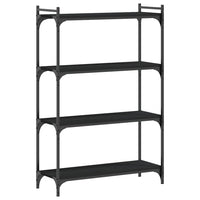 Libreria a 4 Ripiani Nera 80x30x120 cm in Legno Multistrato 837672