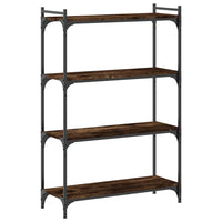 Libreria a 4 Ripiani Rovere Fumo 80x30x120 cm Legno Multistrato 837674