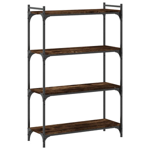 Libreria a 4 Ripiani Rovere Fumo 80x30x120 cm Legno Multistrato 837674