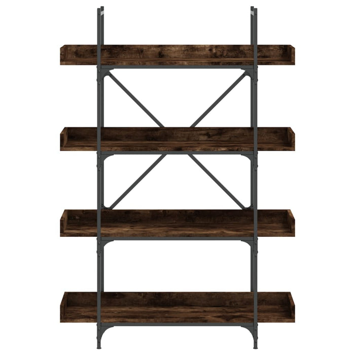 Libreria 4 Ripiani Rovere Fumo 100x33x145,5cm Legno Multistrato 837694