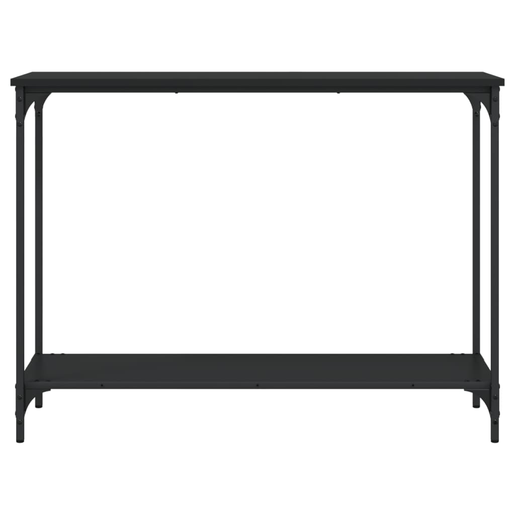 Tavolino Consolle Nero 101x30,5x75 cm in Legno Multistrato 837702