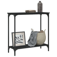 Tavolino Consolle-Tavolino da soggiorno-Tavolo Nero 75x30,5x75 cm in Legno Multistrato