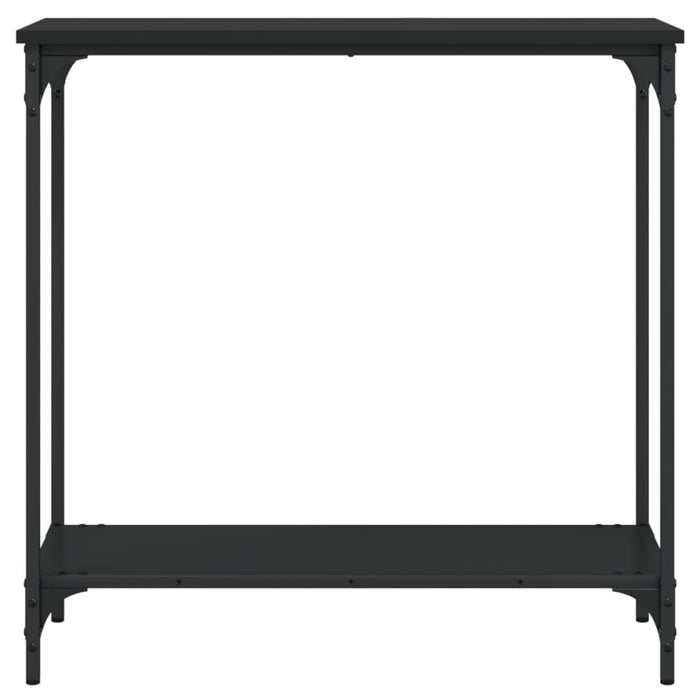 Tavolino Consolle Nero 75x30,5x75 cm in Legno Multistrato 837707