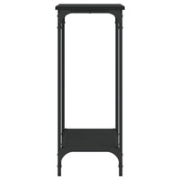 Tavolino Consolle Nero 75x30,5x75 cm in Legno Multistrato 837707