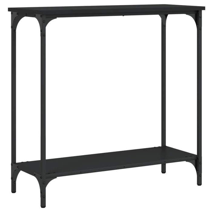 Tavolino Consolle Nero 75x30,5x75 cm in Legno Multistrato 837707