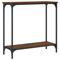 Tavolino Consolle-Tavolino da soggiorno-Tavolo Rovere Marrone 75x30,5x75cm Legno Multistrato